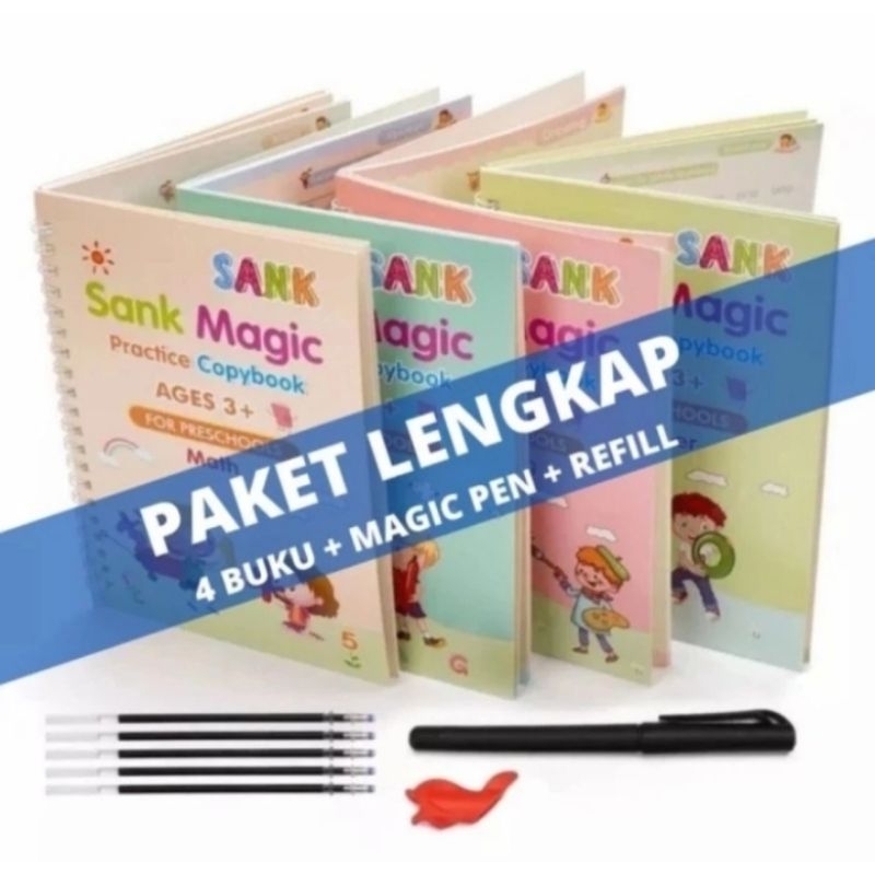 

Sank Magic Practice Copybook untuk Paket Lengkap Anak Tingkat 4 Buku + Magi Pen Refill