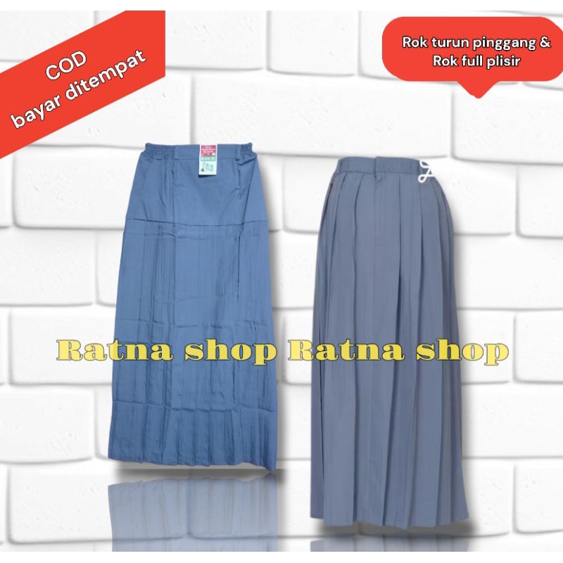 SERAGAM SEKOLAH ROK ABU-ABU SMA SMK, ROK SEKOLAH PANJANG ABU-ABU SMA-SMK