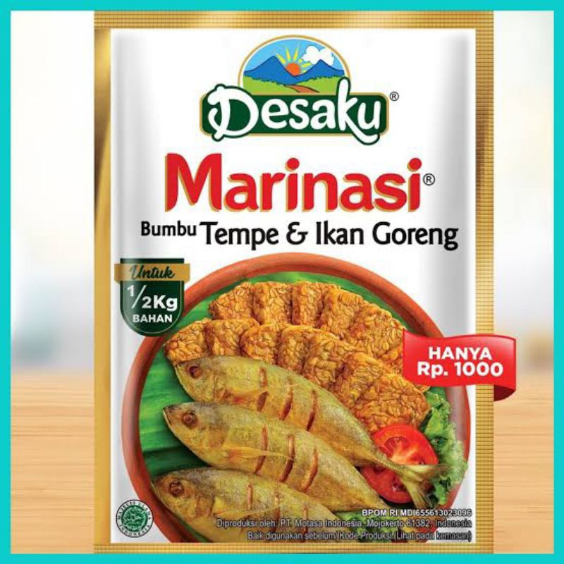 

Desaku Marinasi tempe dan ikan goreng 15 gram 1 pcs