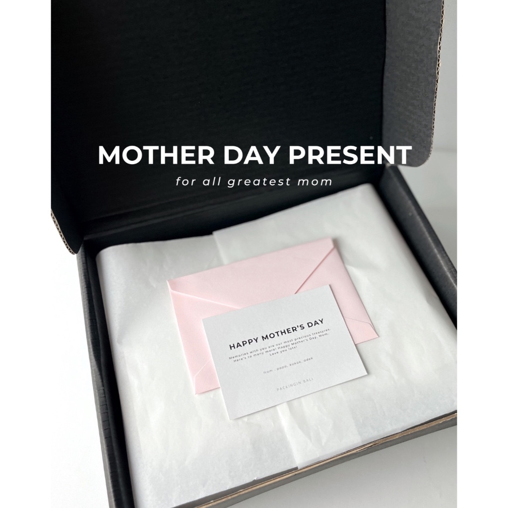 

PACKINGIN BALI - GIFT PACKAGE MOTHER DAY | KOTAK HADIAH SET HADIAH HARI IBU DIE CUT FULL HITAM MOM DAY
