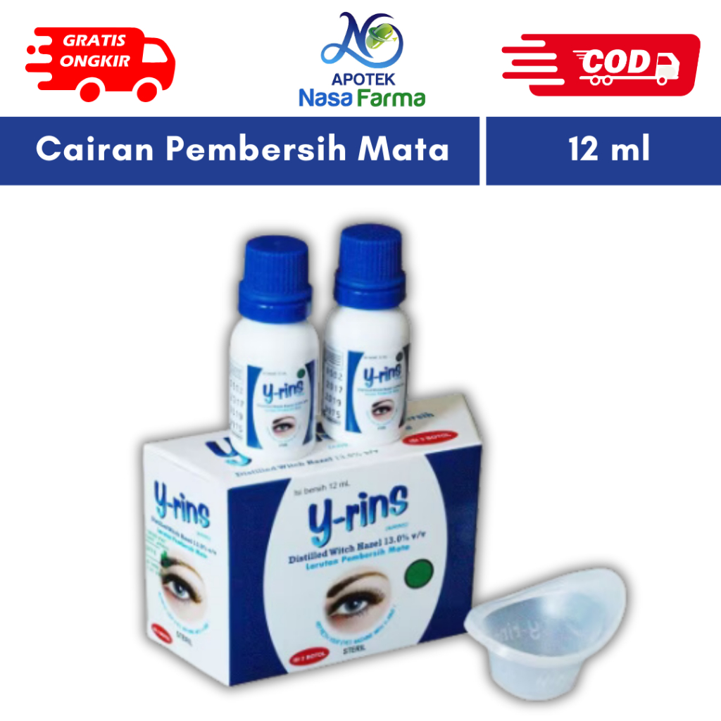 Y-RINS LARUTAN PEMBERSIH MATA YRINS / CAIRAN STERIL PEMBERSIH MATA - 12ml