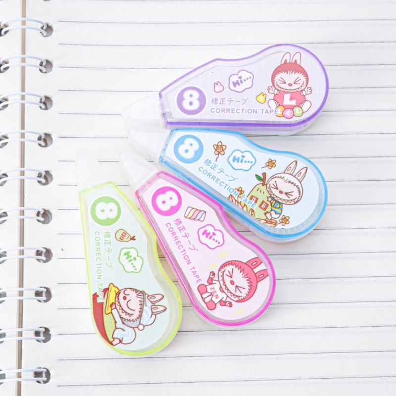 

Tip-X Kertas Labubu No.0872 correction Tape Roll Tip-X Penghapus Pulpen Tipe-X Pita