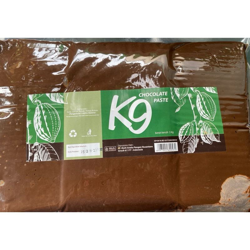 

SELAI COKLAT K9 @ 5 kg| COKLAT PASTA K9 | SELAI COKLAT ISIAN ROTI 5 kg | exp. Des 2025
