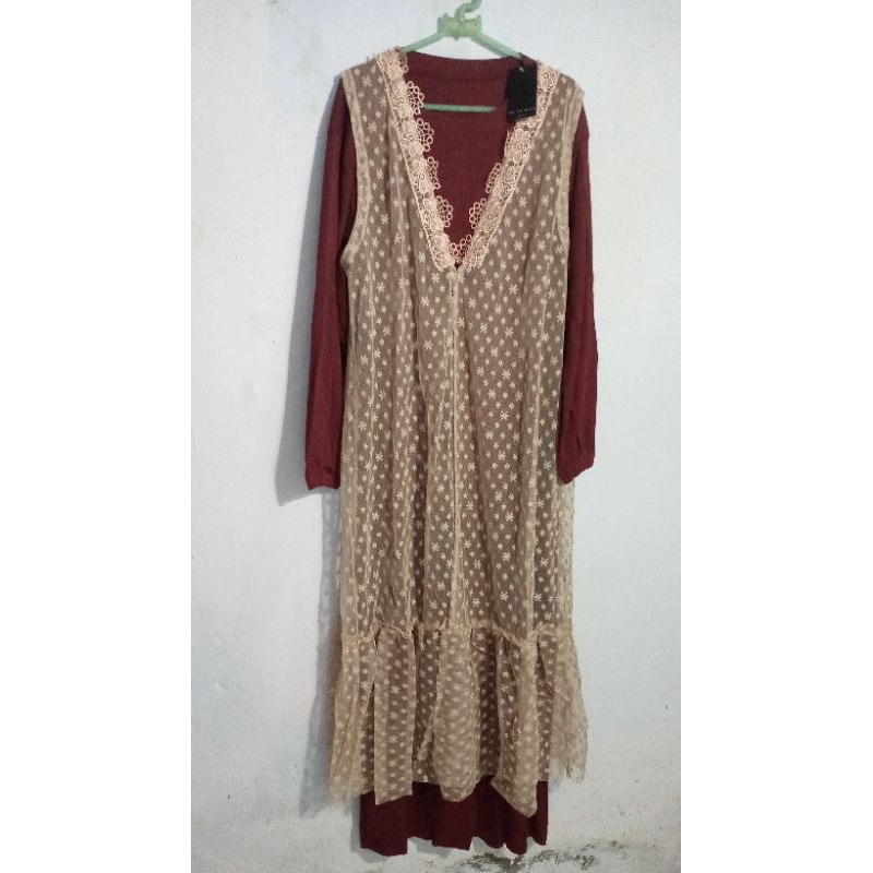 Gamis Premium/Midi/Gamis Meijiewang/Kenit Meijiewang Premium