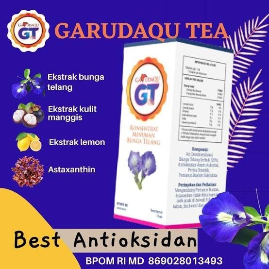 GT Garudaqu Teh biru bunga Telang Asli 100%