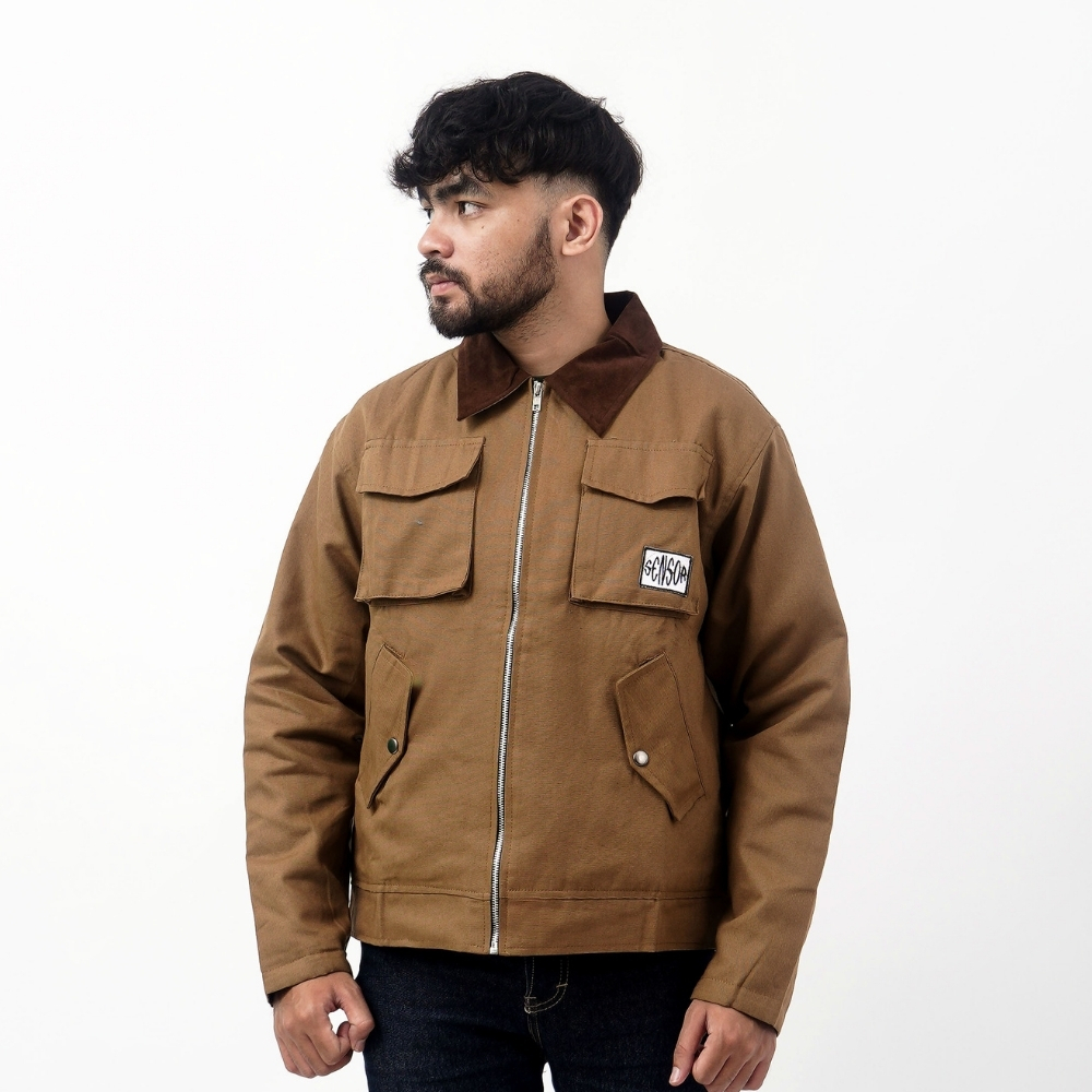 SNSR - Work Jacket Boxy Maverick - Work Jacket Pria Casual - Work Jacket Zipper - Work Jacket SNSR