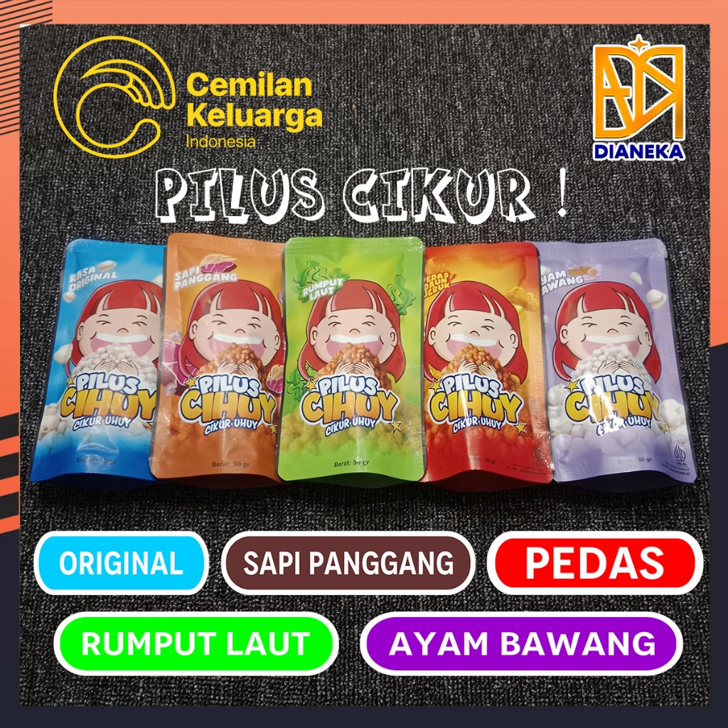 

PILUS CIKUR - Cemilan Ringan Anak-Anak By Cekelin Renyah Dan Enak @50gr