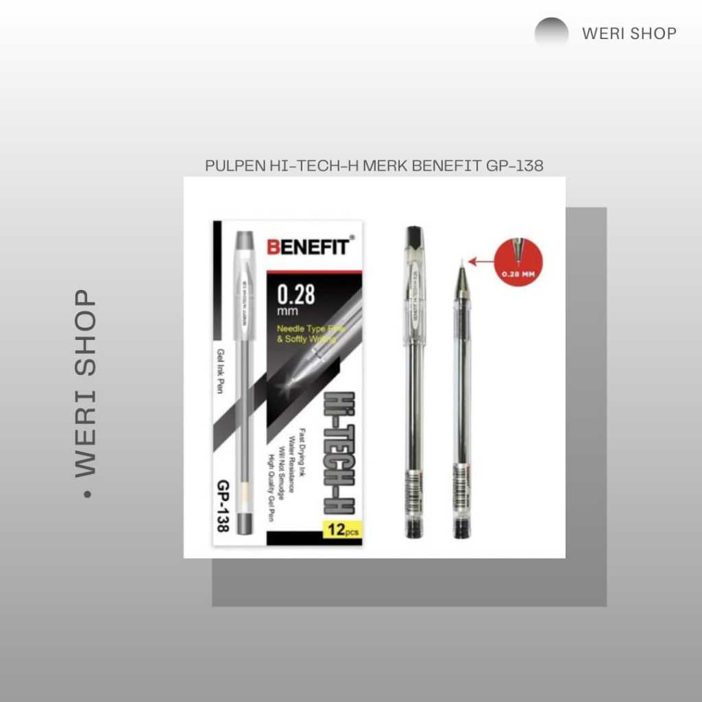 

PULPEN HI-TECH-H MERK BENEFIT GP-138 / PULPEN BERKUALITAS (1 PAK ISI 12 PCS)