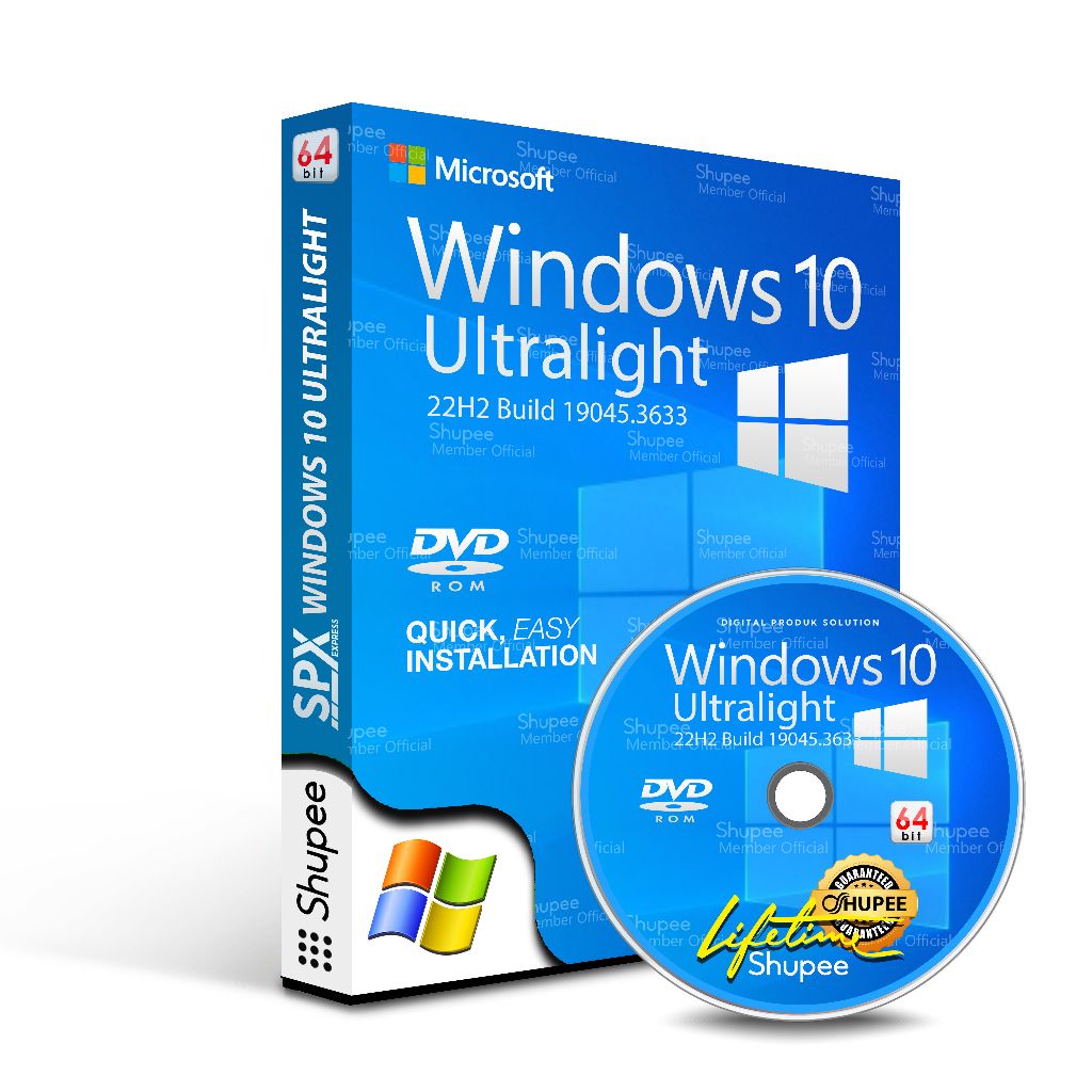 DVD Windows 10 Ultralight 22H2 64-BIT