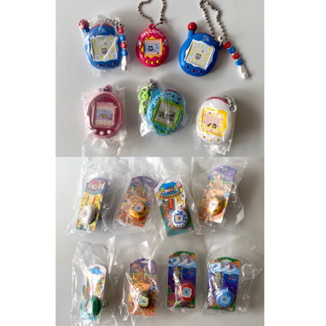 tamagotchi trinkets & ring collection • gachapon capsule toys