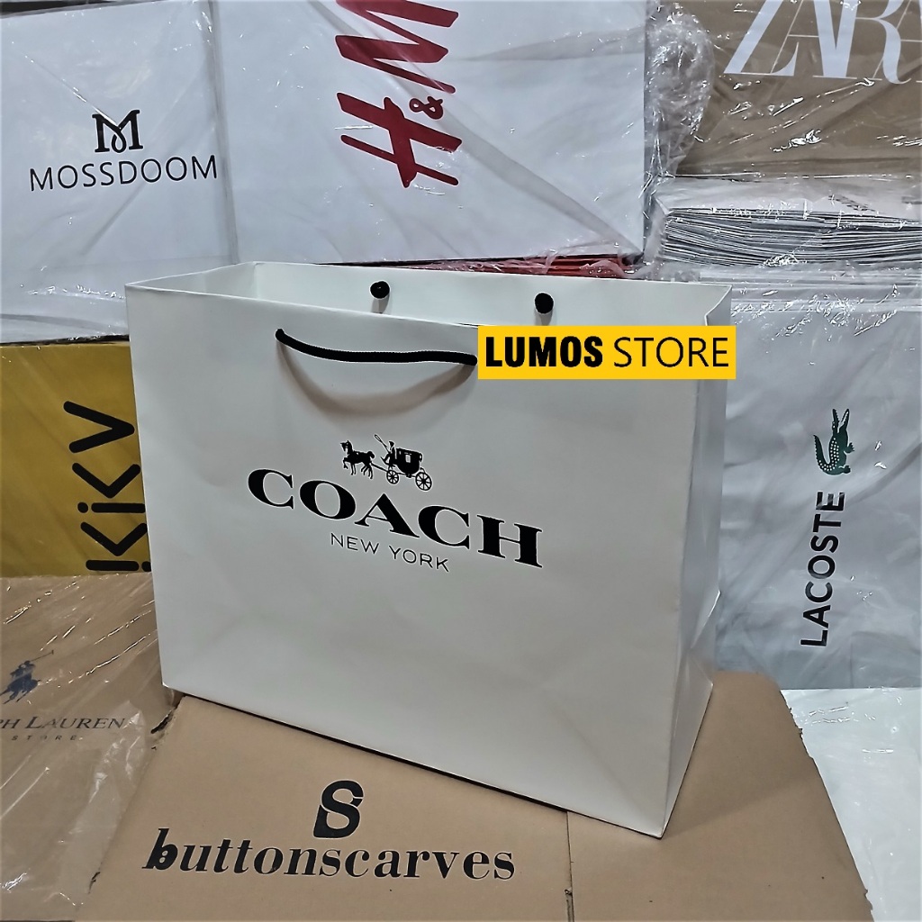 

paper bag kertas kado coach premium 2 sisi