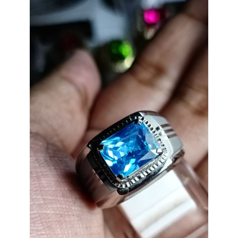 Batu Cincin Blue Topaz
