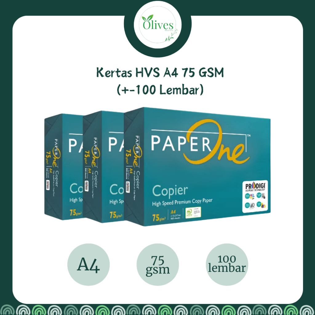 

PaperOne Kertas HVS A4 75 GSM (+-100 Lembar)