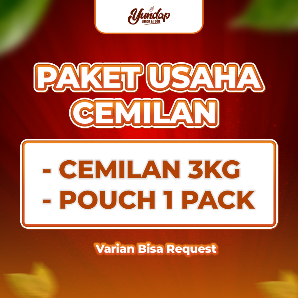 

Paket Usaha Murah Cemilan 3KG Free Pouch & Stiker Yundapsnack