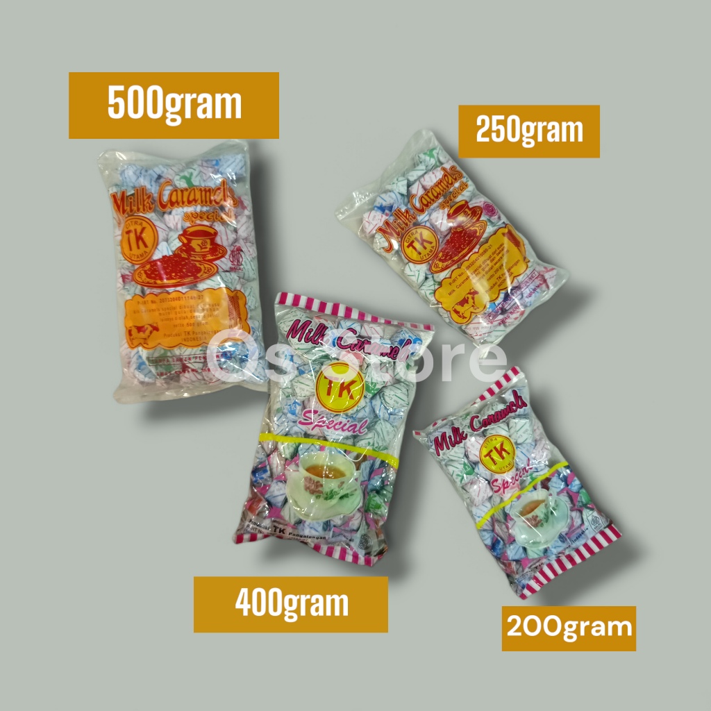 

(200gram)Milk TK caramels/permen susu Pangalengan/kopies