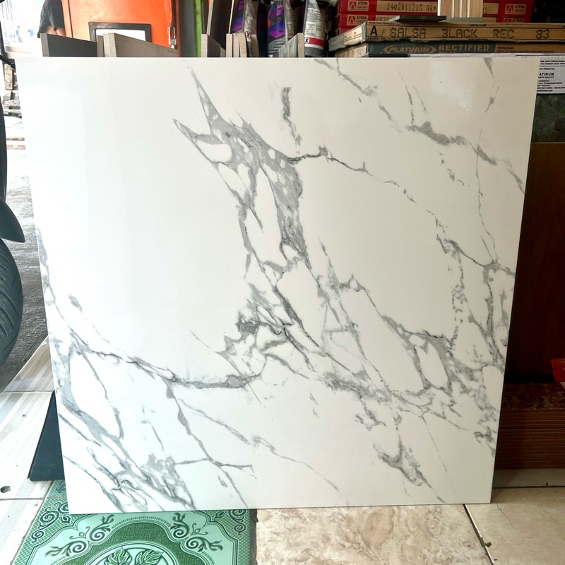 Granit 80x80 Platinum Portofino white | glossy