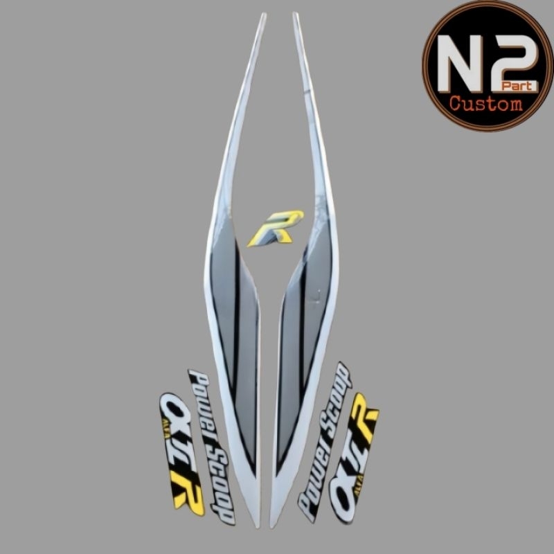 Striping Stiker Polet Motor Yamaha ALFA 1992 Sticker List Body Alfa 92 Pancing Silver