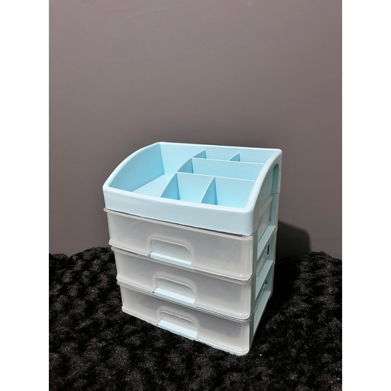 Rak Kosmetik Laci Kosmetik Plastik 3 Susun Rak Makeup Organizer Beauty Wadah Makeup