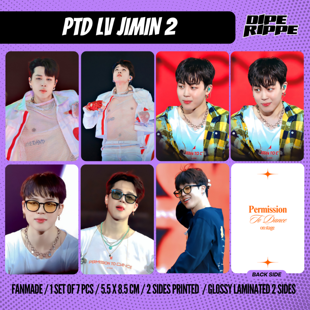 BTS PHOTOCARD - PERMISSION TO DANCE LAS VEGAS JIMIN PTD CONCERT