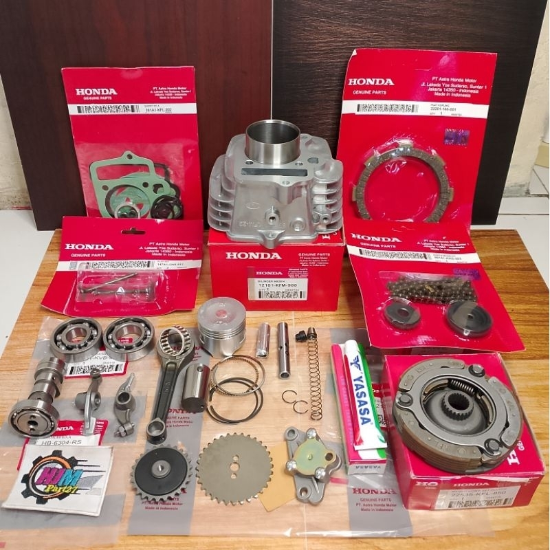 PAKETAN BLOK PLUS PISTON 15 AITEM SUPRA FIT KFM/SUPRA FIT LAMA/SUPRA FIT NEW/LAGENDA/REVO LAMA /FIT 