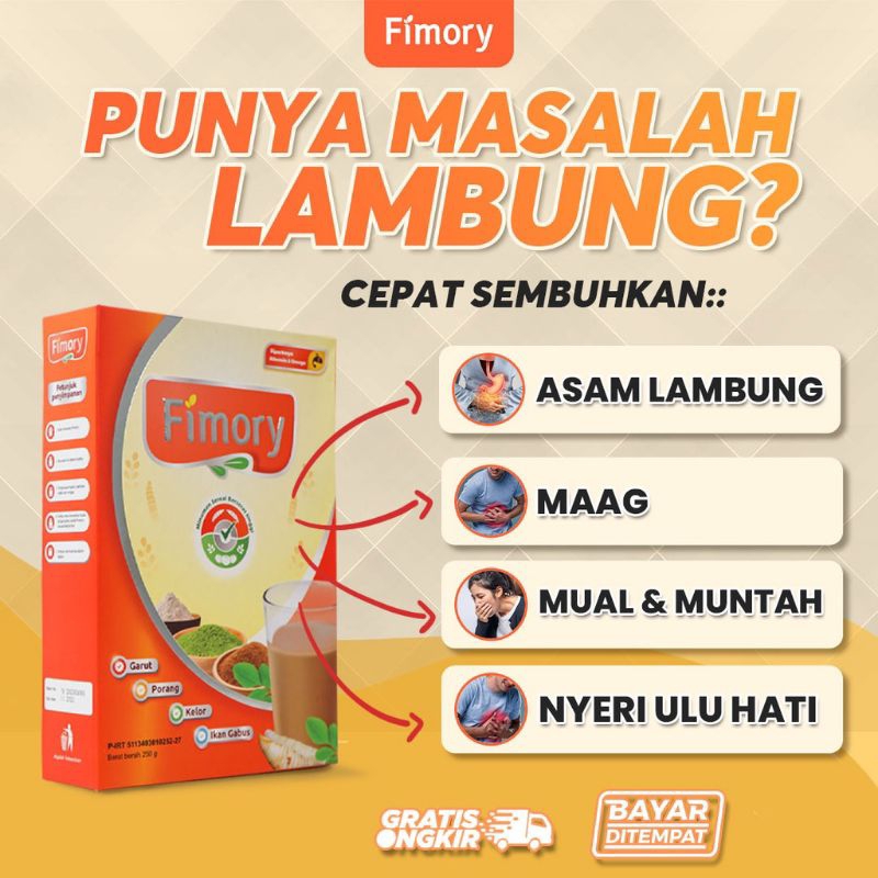 Fimory Gastro - Minuman Sereal Ekstrak Umbi Garut pereda Maag - 1 Box