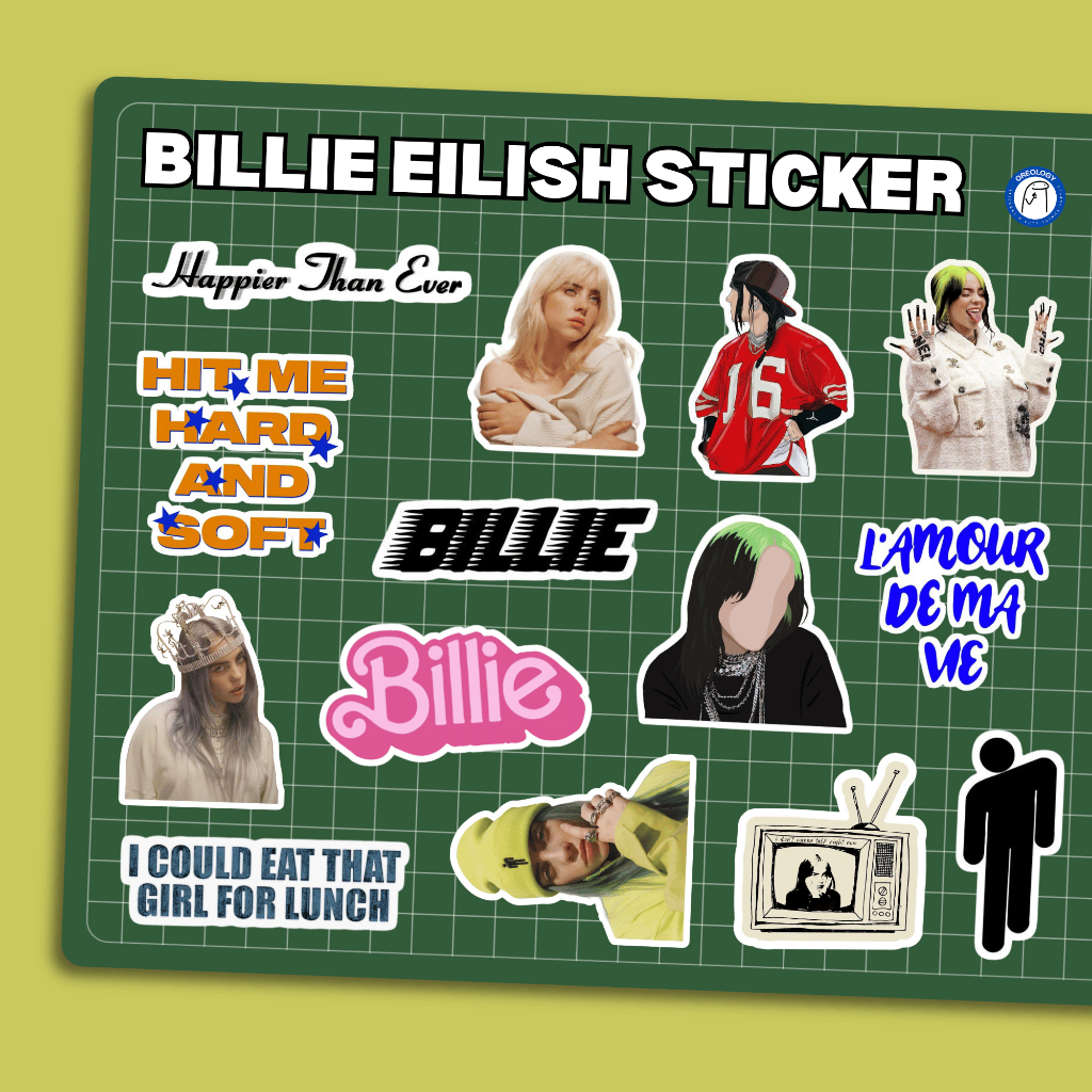 

Sticker BILLIE EILISH stiker vinyl glossy stickerpremium stickervinyl stikermusic stikerlaptop