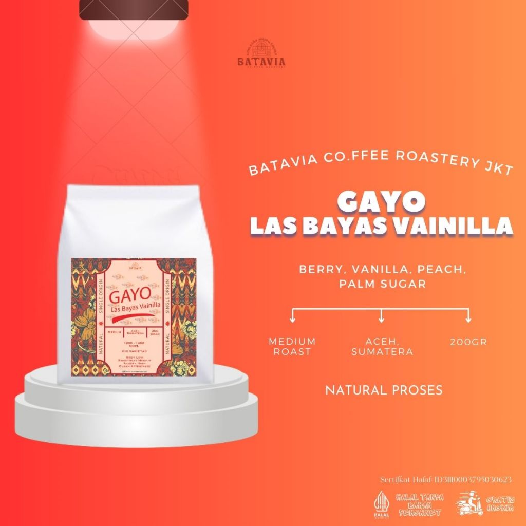 

Gayo Las Bayas Vainilla Natural | Biji Kopi Single Origin Arabica