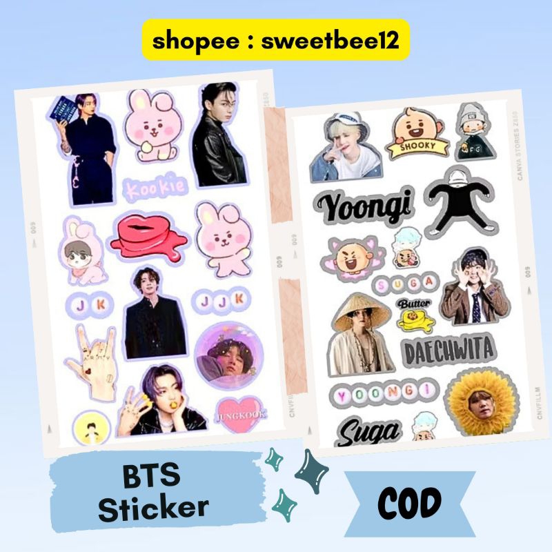 

Sticker BTS KPOP Cute Aesthetic A6 (Vol1)