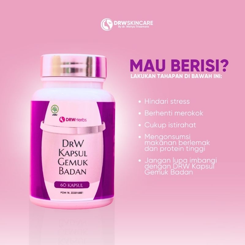 Kapsul Penggemuk Badan,DRW Herbs Drw Kapsul Gemuk Badan 60