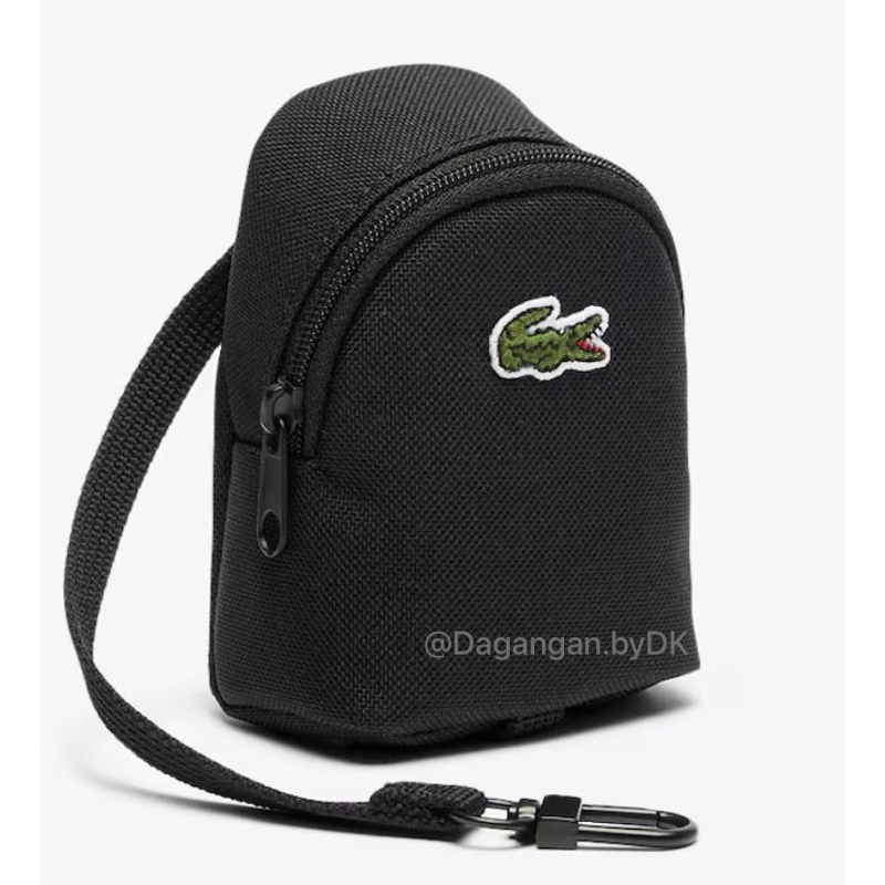 Tas Lacoste Coin Pouch Original 100% Hitam (Limited)