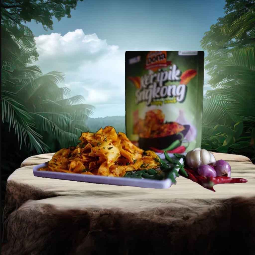 

Keripik Singkong Original Gurih Mix Daun Kunyit & Ebi