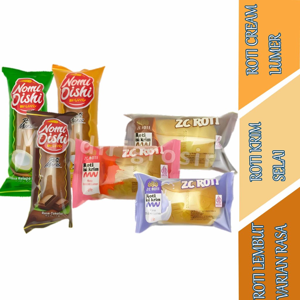 

Roti Krim Isi Varian Rasa - Roti Isi Krim - Roti Cream Lembut - 1pcs