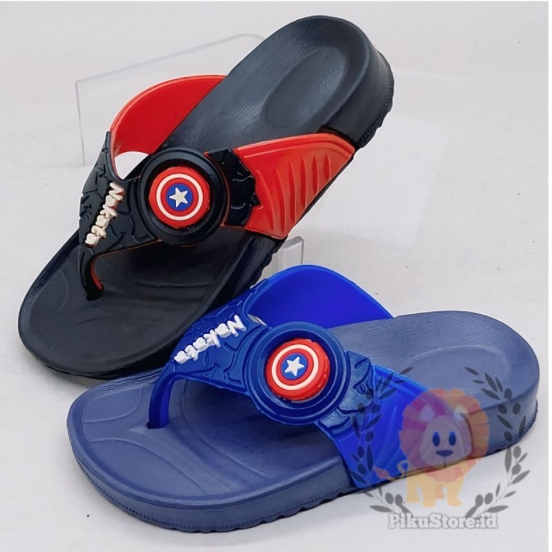 [PIKU] Sandal Jepit Anak Karakter Spiderman Captain America Sendal Anak NAKATA