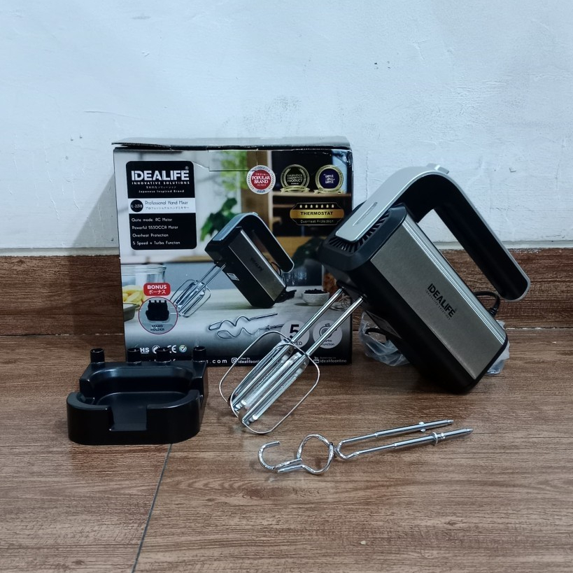 IDEALIFE Professional Hand Mixer Mixer Tangan Multi Speed Turbo IL-221B IDEALIFE