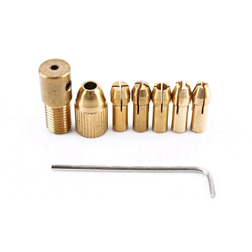 Chuck Mini Drill 7 In 1 Dinamo Motor Mini Drill Grinder DC Set AS 2.35 MM Kepala Bor Mini Collet