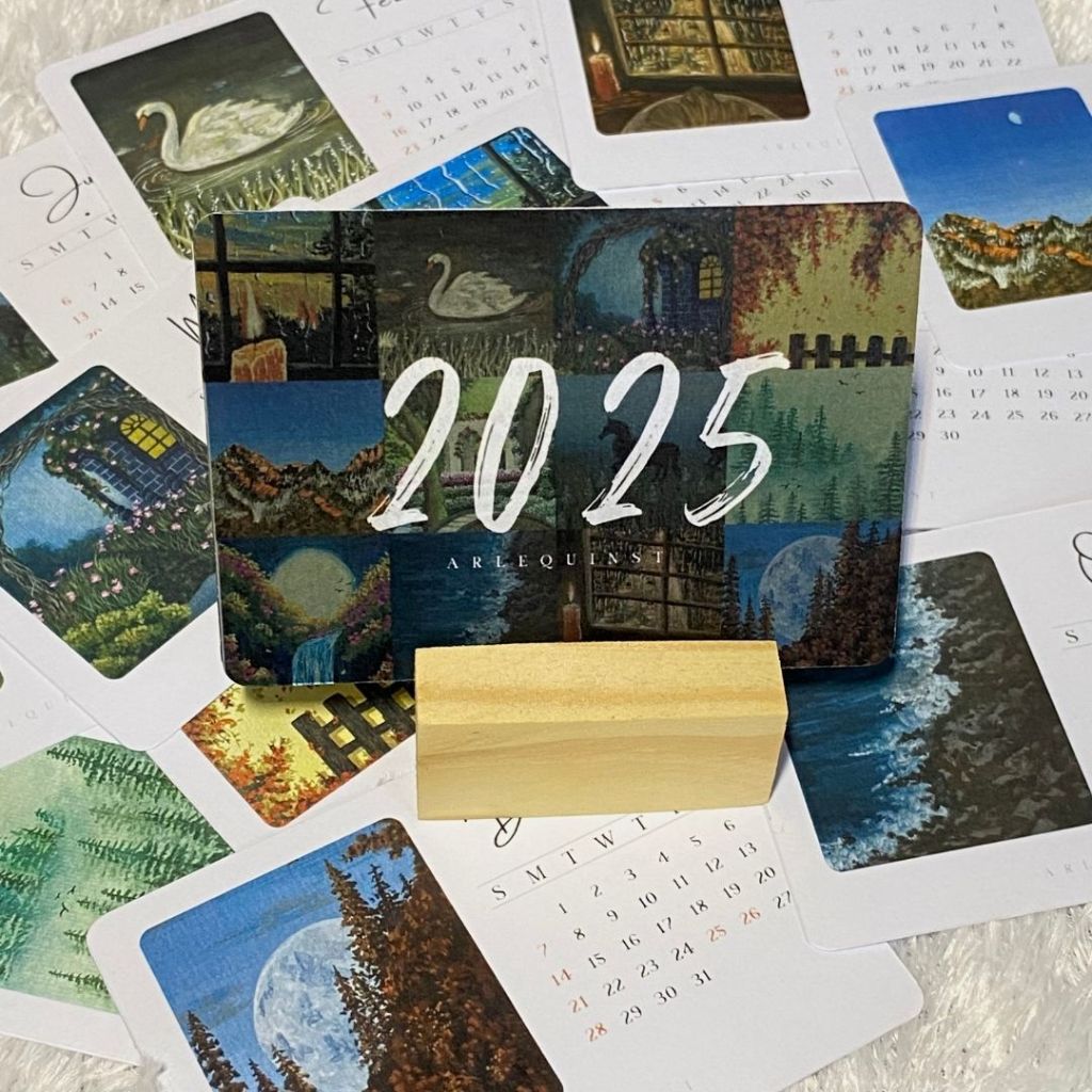 

Kalender Mini 2025 | Kalender Meja Aesthetic | Dekorasi Pajangan Lukisan