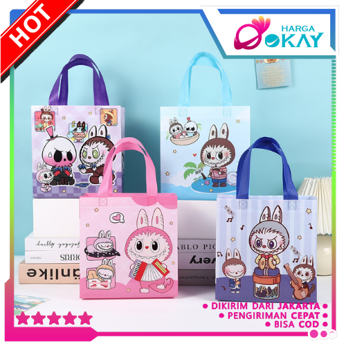 

HO Tas Kado Ulang Tahun Tas Hampers Waterproof Goodie Bag Ulang Tahun Karakter Monster Souvenir Ulang tahun Tas Bingkisan Pesta Anti Air Karakter Cappybara