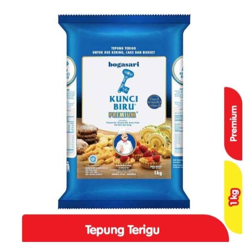 

Bogasari Kunci Biru Premium Tepung Terigu 1kg