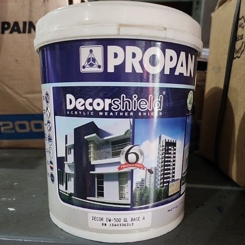 PROPAN DECORSHIELD DW-500 CAT TEMBOK EXTERIOR PREMIUM 1 LT LTR / KLG / PUTIH / ADUKAN / TINTING DECO