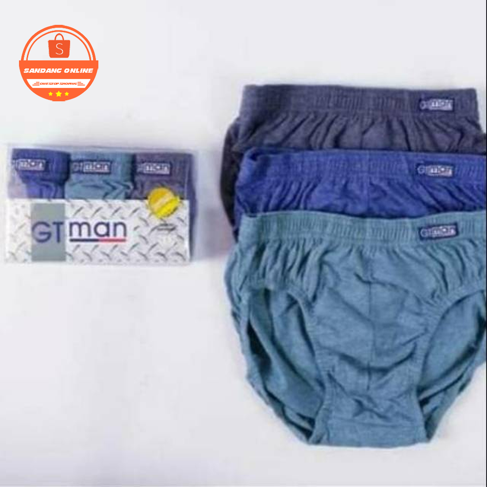 3PCS SEMPAK GT MAN GMY DAN GMX GTMAN CELANA DALAM PRIA  MULTICOLOUR