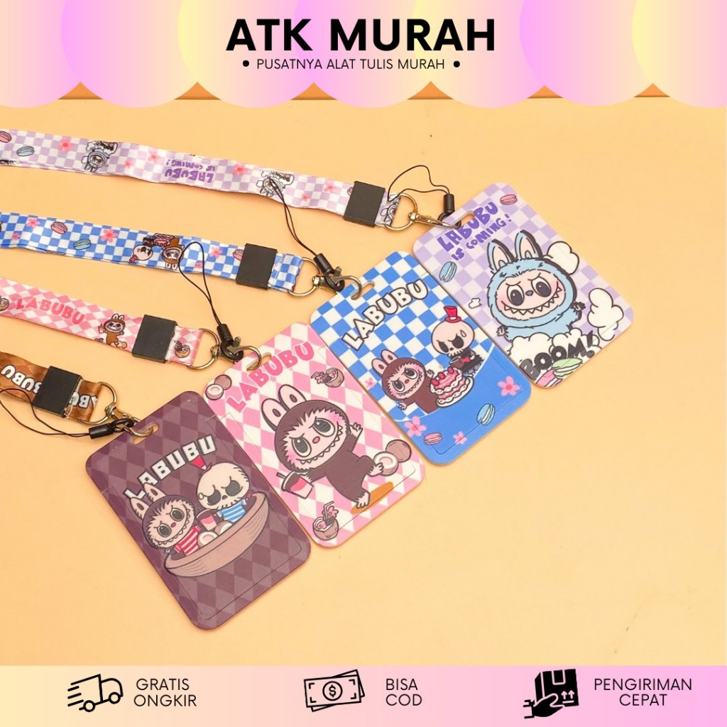 

LANYARD KARTU NAMA LABUBU MN-1499 CARD HOLDER TEMPAT KARTU FLAZZ E MONEY KARTU TRANSJAKARTA