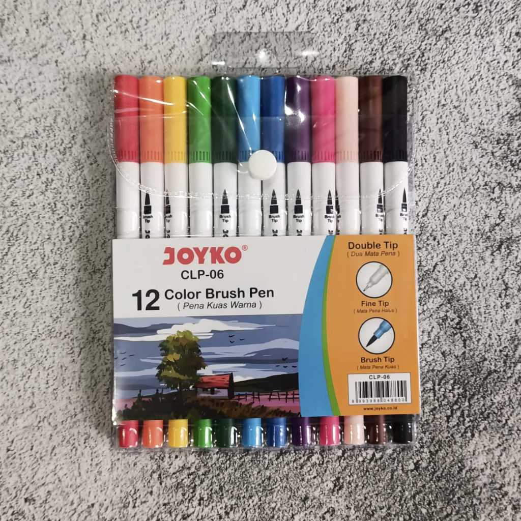 

BRUSH PEN 12 COLORS | PENA KUAS 12 WARNA