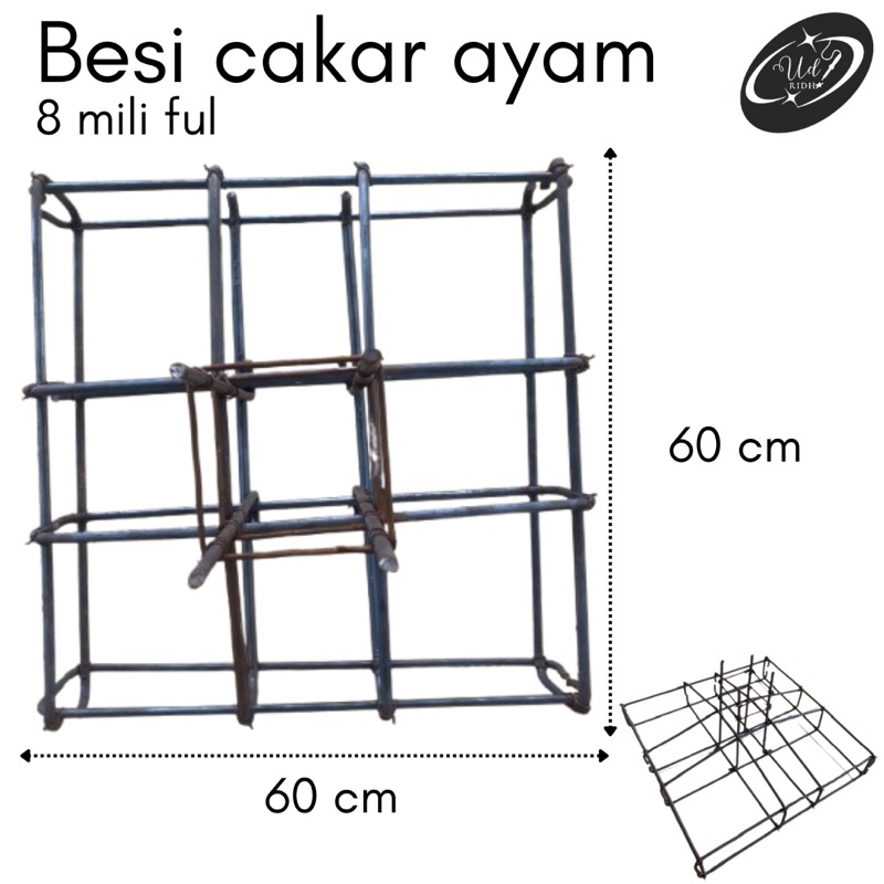 Pondasi besi cakar ayam dengan steak 60X60 8miliful