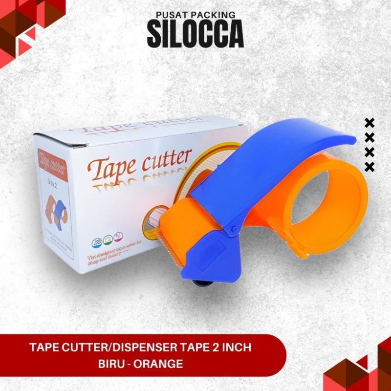 

CUTTER TAPE LAKBAN/DISPENSER TAPE/PEMOTONG LAKBAN 2 INCH BIRU - ORANGE