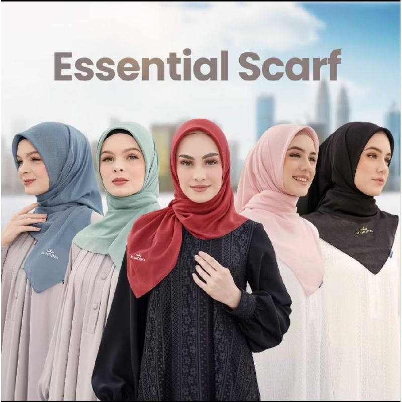 Hijab Mandjha Basic Essential Scarf All Colour Bahan Voal Scarf Polos by Ivan Gunawan