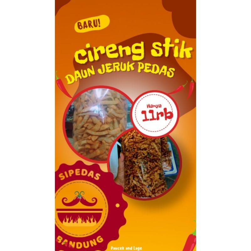 

Cireng Stik stick Daun jeruk Pedas Manis Sipedas Bandung