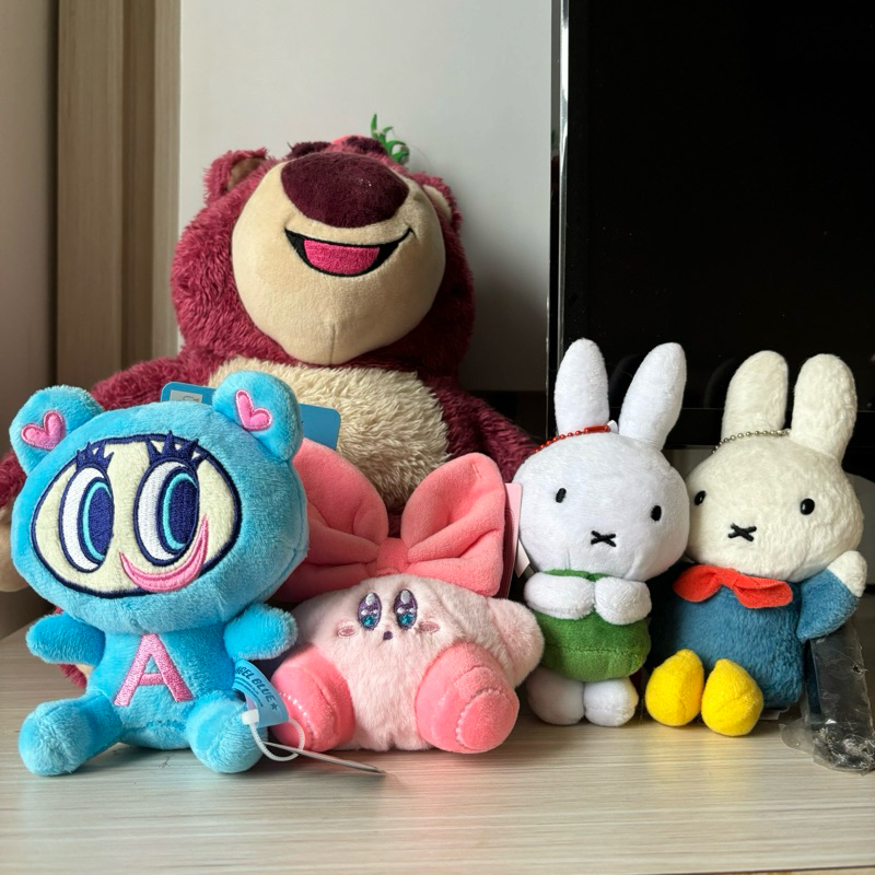 [DISC 5%] Various Keychain Plush Plushies Boneka Kecil Kirby, Miffy, Angel Blue Japan Trinkets
