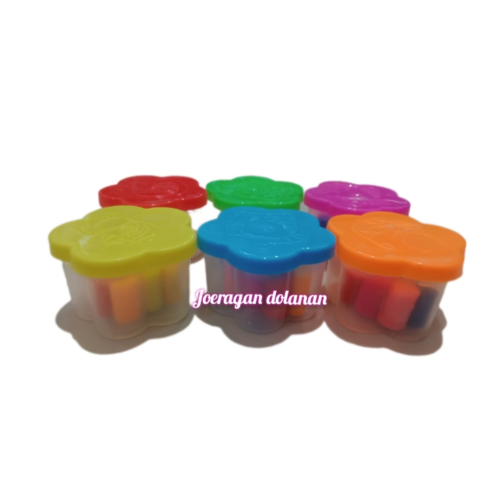 6pcs Mainan Malam/lilin/was/plastisin + cetakan