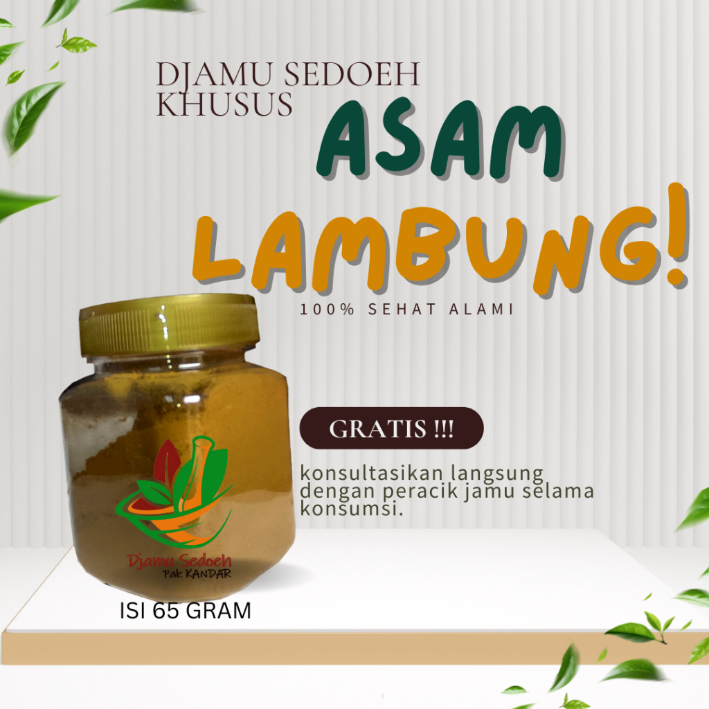 

Djamu Sedoeh Pak KANDAR - Jamu Seduh Khusus Asam Lambung - Terbuat dari Bahan bahan Alami