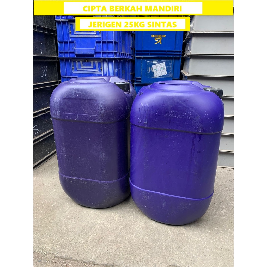 WARNA RANDOM Jerigen Plastik 25 liter sintas Wadah air 25kg wadah minyak serbaguna berkualitas